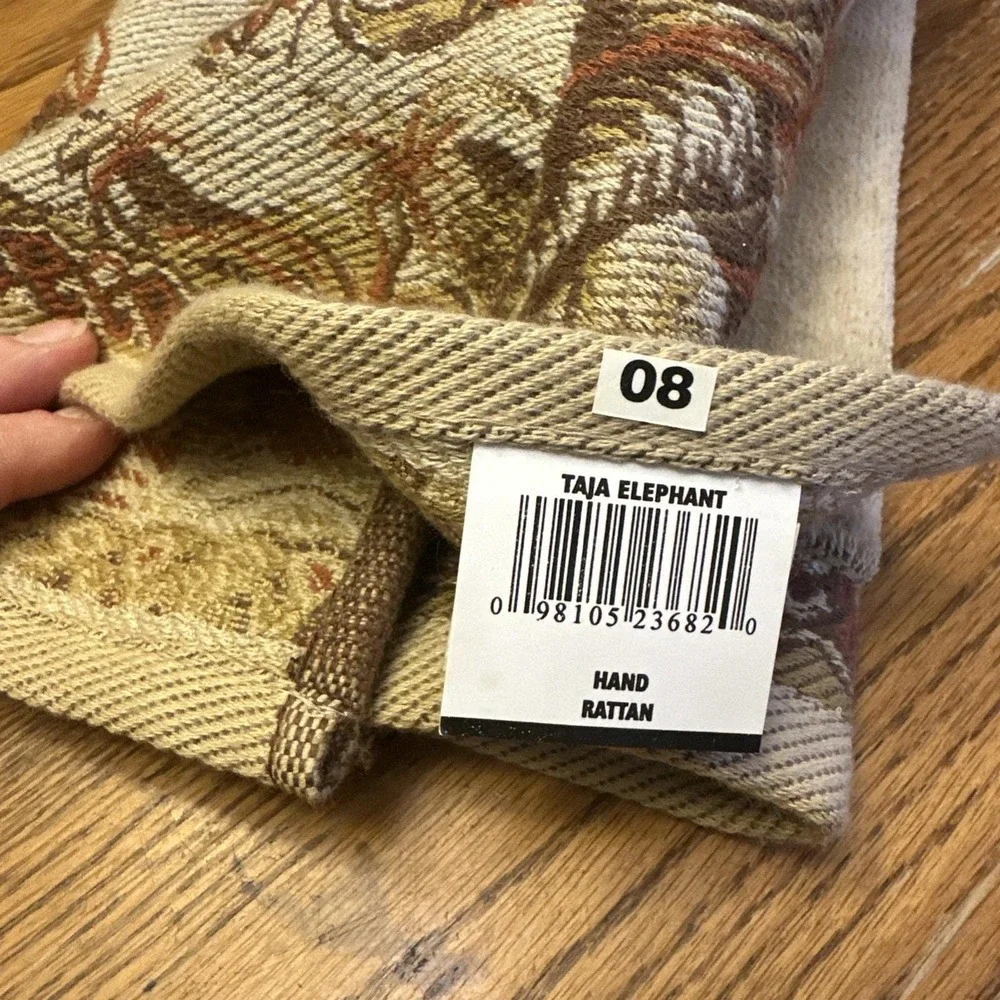 Hampton Manor Towel Set Tan New Taja Elephant 100% Cotton 3 Piece Safari Vintage